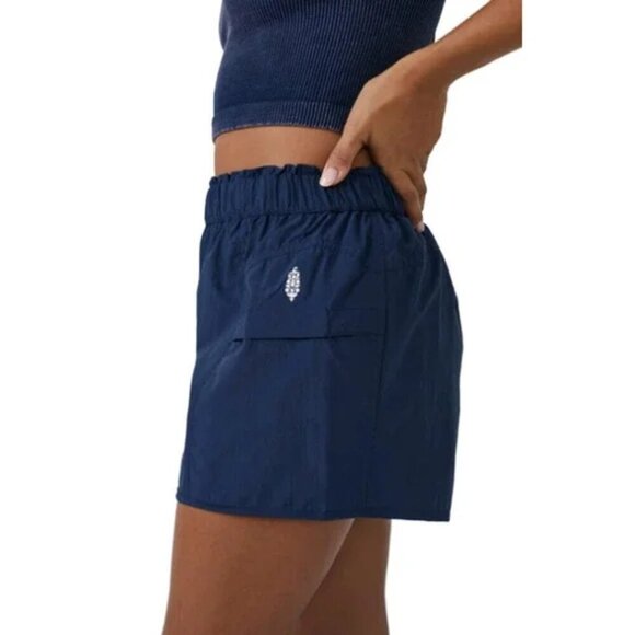 NWT $58 Free People XS In the Wild Shorts Supernova Blue NEW Fp Movement - Picture 3 of 4